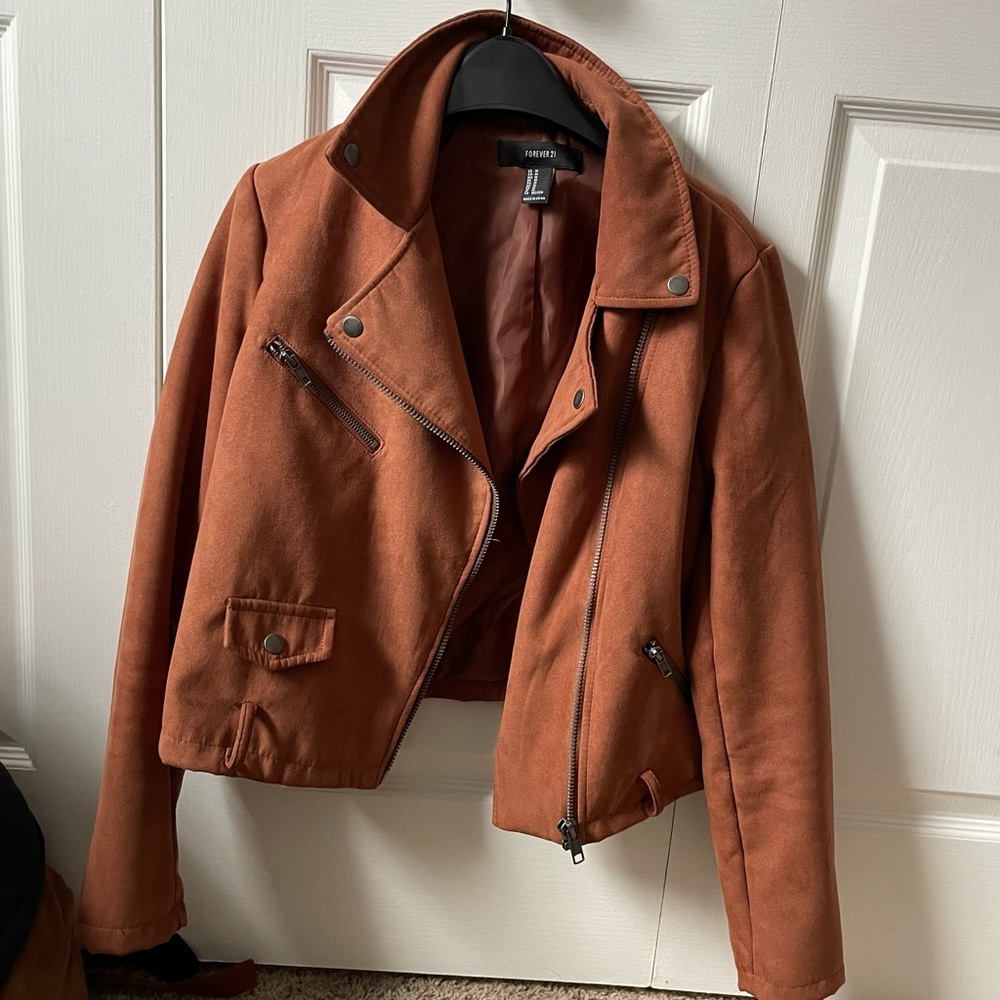 Forever 21 Burnt Orange Suede Jacket Size Medium (Women)